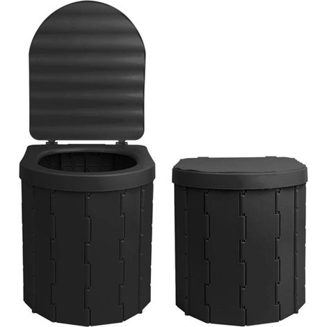 Camping toilet, portable toilet, folding car toilet, car toilet storage stool for camping, hiking, traffic jams, portable toilet