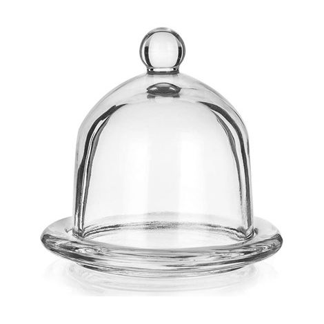 Glasbehälter mit Ständer für Zitrone, Limette, Kuchen, Festessen, 9,5 cm (1/5)