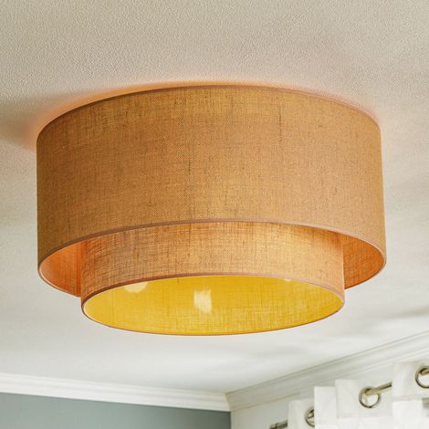 [GEBRAUCHT] B-Ware Euluna Boho Jute Deckenleuchte Deckenlampe Deckenlicht Leuchte Naturbraun ø60cm
