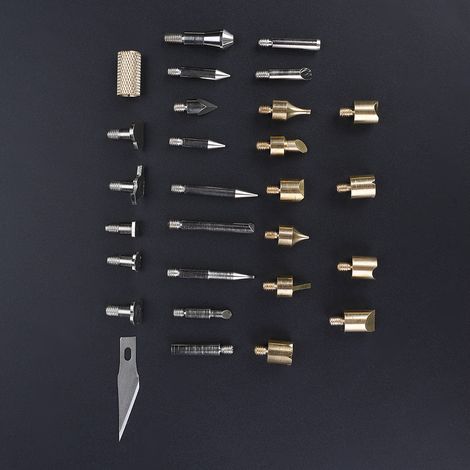 Stylo à sculpter 28 en 1, tête de sculpture et tête de polissage (1/4)