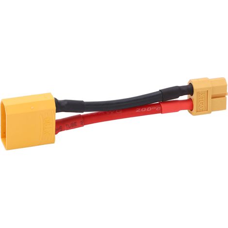 Connecteur XT60 Femelle vers XT90 Mâle 12AWG Haute Flexibilité pour Modèles RC et Avions, Connexion Réutilisable (1/5)