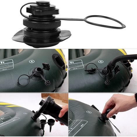 Buse en TPU pour Valve Octogonale de Kayak Inflable, Support en PVC Noir