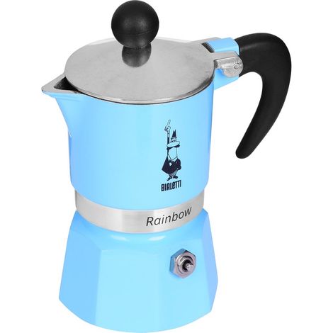 BIALETTI 5041 RAINBOW MACHINE À EXPRESSO POUR TASSE ALUMINIUM/PLASTIQUE BLEU CLAIR 30 X 20 X 15 CM (1/4)