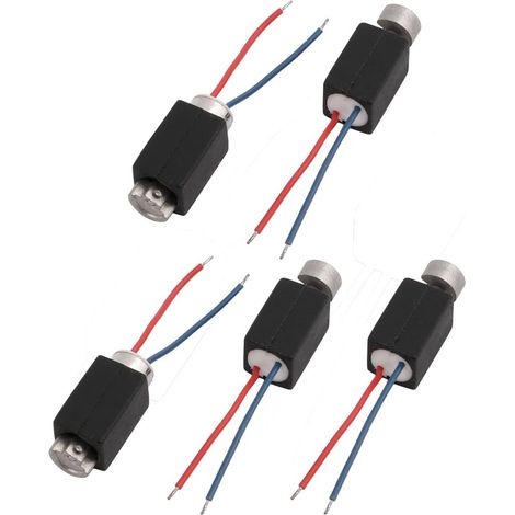 Moteur vibrant miniature 2 fils CC 3 V 2000 tr/min 4,6 mm x 4,8 8,2 (5 pièces)