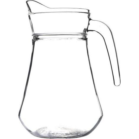 Suzi Glaskrug 1,5 l für Wasser, Saft, Kompott, Getränke, Limonade, transparent, groß