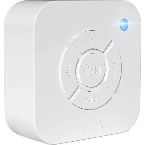 White Noise Machine Einschlafhilfe mit 6 beruhigenden Geräuschen und Nachtlicht White Noise Machine mit Speicherfunktion und 4 Timern oder Stromversorgung über USB（Klein (1 Stück)）