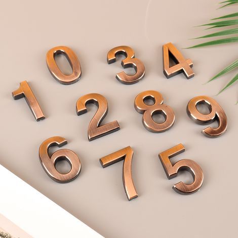 10pcs 5cm Numéros de Boîte aux Lettres pour l'Extérieur, 0-9 Numéros Boîte aux Lettres Autocollants de Numéros d'Adresse de Porte Auto-Adhésifs pour Appartement Maison Chambre Bureau (1/5)