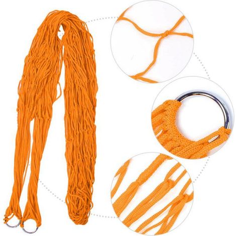 hamac extérieur Hamac confortable en de nylon, lit suspendu à double balançoire pour le camping en plein sport outillage (1/4)