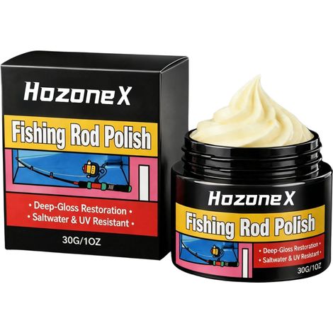 Pâte à polir HozoneX pour cannes à pêche, entretien du matériel de pêche en mer et des leurres, résistante au sel, protectrice, brillante et anti-rayures, 30 g (1/5)