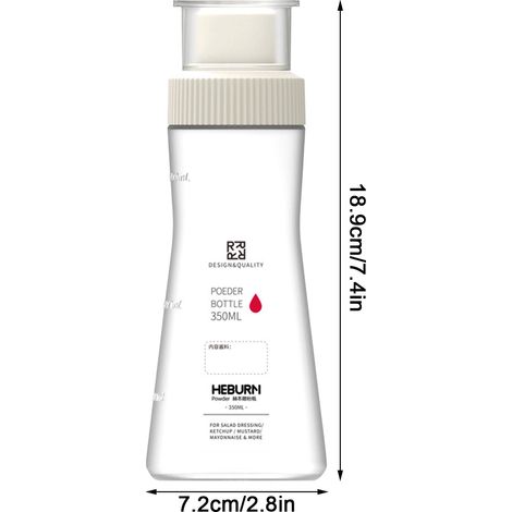 Bouteille À Poudre - 350 ml - Trou Uniforme Fin - Étanche Et Anti-Poussière - Pour Sucre Glace Farine Café Épices - Cuisine Maison (1/3)