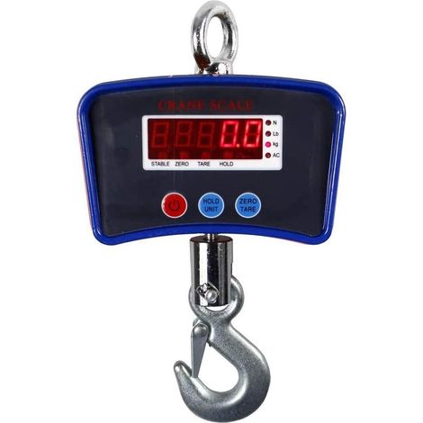 Bilancia digitale 1000 kg gancio da gru in acciaio industriale ricaricabile portatile peso capacità fino 1000kg con Display Lcd retroilluminato pesa bagagli valigia e per pesca (1/2)