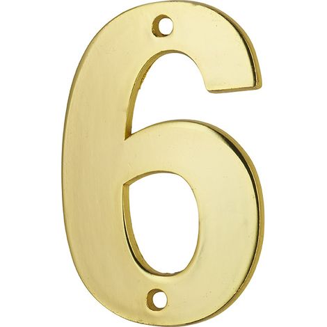 THIRARD - Chiffre 6, laiton, à visser, H.51mm, doré - THIRARD
