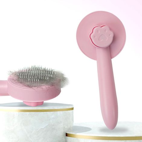 Cepillo para eliminar el pelo de perros o gatos - rosa