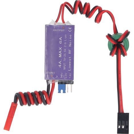 RC UBEC entrée 7-25.5V 2-6S Lipo 6-16 cellules NiMh NiCd sortie 5V 6V 7.4V 4A Maximum 6A Mode de commutation BEC pour hélicoptère (1/5)