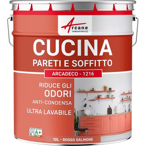 Pittura cucina lavabile, parete e soffitto: ARCADECO - 1216 - 10 L Rosso salmone - RAL 3022 - ARCANE INDUSTRIES (1/5)