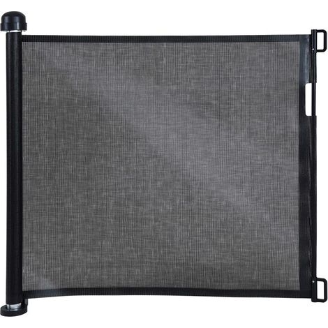 Türschutzgitter Treppenschutzgitter Türgitter Absperrgitter Treppenschutzrollo Schwarz