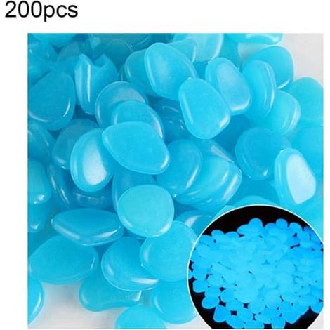 Pierres lumineuses décoratives d'extérieur, imperméables - pour terrasse, jardin et aquarium - 200 pièces bleu foncé (1/5)