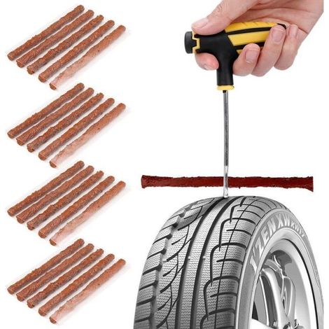 Kit de réparation pneu tubeless 20 pièces - Pneu tubeless route - Réparation pneu extérieur en cas de crevaison - voiture - vélo (1/5)