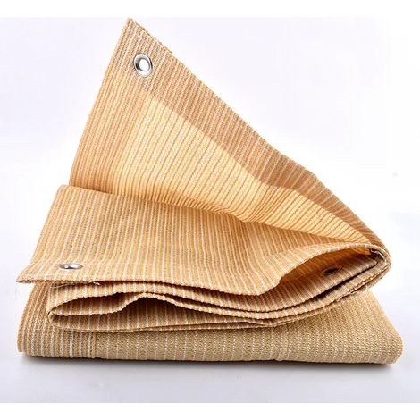 x Hi quality 85% Blackout HDPE Anti UV Sun Shading Net Auvent extérieur Piscine Sunblock Shade Cloth 2m 2 x 2m Beige (1/5)