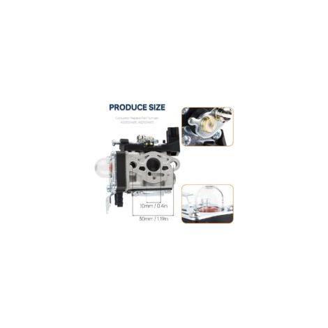 Carburateur SRM-2620 compatible avec les modèles Echo SRM-2620T, 26X, BRD2620, CA2620, PAS2620, PE2620, T262X, LE262, A021004600 et SRM2620 BRD2620, CA2620, PAS2620, T262X, 2620T et PE-2620 (coupe-bor
