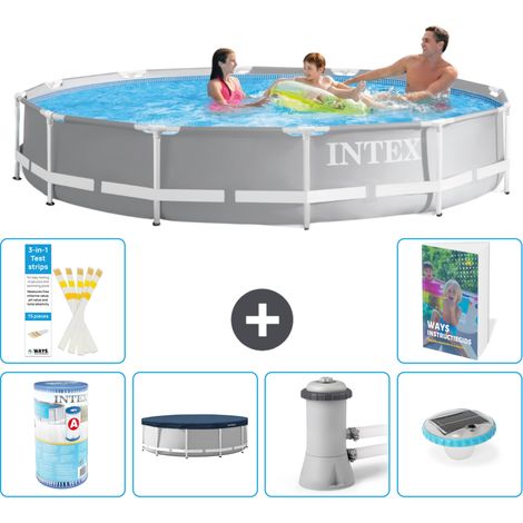 Prism Frame Pool Rund - 366x76 cm - 7-teilig S100