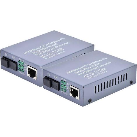 Convertisseur Ethernet 100 mégabits, émetteur-récepteur à fibre optique (1/4)