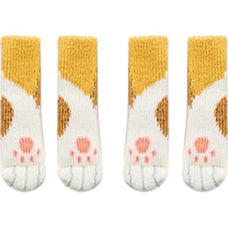 16 Protections de Pieds de Chaise en Forme de Pattes de Chat, Housses Anti-Rayures pour Meubles, 16 Pièces (1/4)