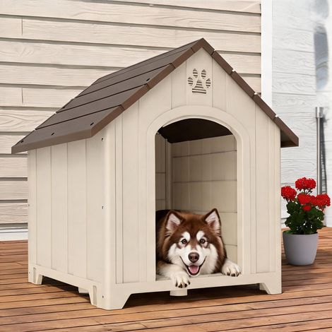 Cage de transport pour animaux beige en PP 102 x 94 x 103 cm (1/5)