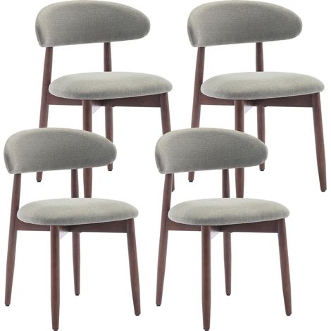 Smartue  Set di 4 Sedie da Sala da Pranzo, resistenti ed eleganti, in stile scandinavo minimalista, ideali per sala da pranzo e cucina, Verde