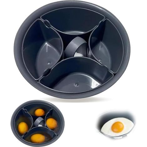 Apto para Thermomix TM5，TM6 y TM31，accesorios para 4 huevos escalfados y 6 huevos pasados por agua，cocedor de huevos 2 en 1 (1/5)