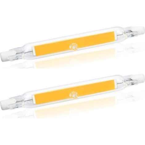 5W R7S 78MM Ampoule LED de J78 COB filament, 500 lumens 360 degrés, ampoule halogène 30W 48W 50W équivalent, parfait pour maison, cuisine, pièce, balcon, bureau, etc (2pcs, Blanc Chaud 2700K) [Classe (1/4)