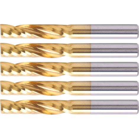 GARRYFIZH 5pcs Professional CNC End Mill Metal Metal Spiral Router Bit Milling Cutter Accessoire 6 x 28 55 mm