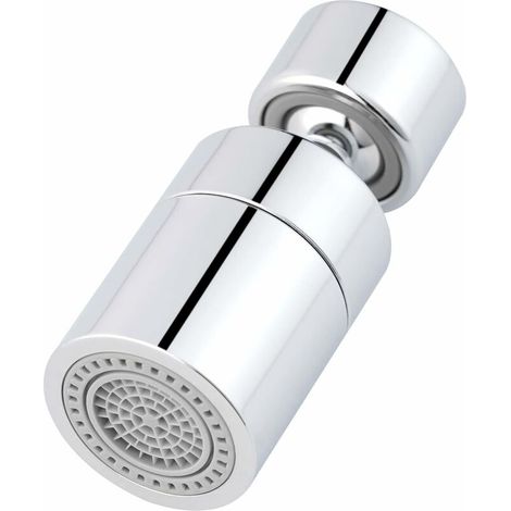 Wasserhahnbelüfter aus massivem Messing, Weitwinkelbelüfter, Doppelfunktion, 360-Grad-Drehung (FM22).