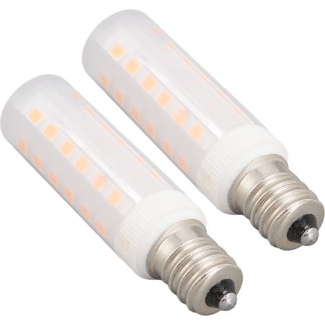 Packung mit 2 E12 LED-Lampen, Maiskolbenform, 2 W, 120 V, 36 LEDs, warmgelbes Licht mit Flammeneffekt. (1/5)