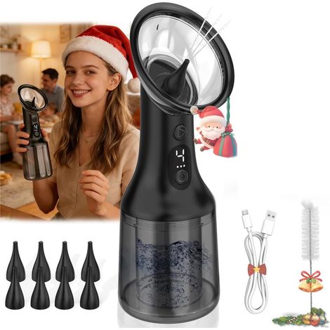 Nettoyeur Oreilles Électrique,USB Nettoyage Oreille 4 modes de nettoyage, système d'irrigation auriculaire étanche IPX7, outil de Nettoyage Réutilisable pour enfants et Adultes, Noir