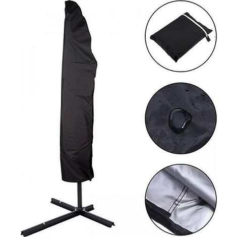 Housse de parasol robuste en tissu Oxford 420D double couche anti-UV, imperméable (1/5)