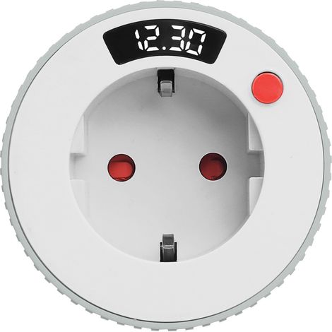 Minuteur Prise Electrique Compte à rebours mécanique Prise programmable AC230V 16A 3680W Affichage LED 24 Heures intervalle (1/5)