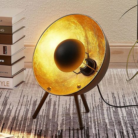 [GEBRAUCHT] B-Ware Lindby Tischlampe Tischleuchte Lampe Leuchte Muriel Dreibeinig 38cm Schwarz G250