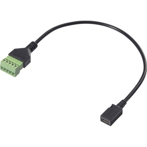 Renkforce USB 2.0 Adapterkabel [1x USB 2.0 Buchse Micro-B - 1x Klemmanschluss] RF-6443958 30 cm PVC- (1/3)