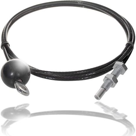 Câble en acier gainé pour musculation 1,00 m Diamètre 4 mm Filetage M10 Charge maximale 140 kg Pour poulies de musculation (1/5)