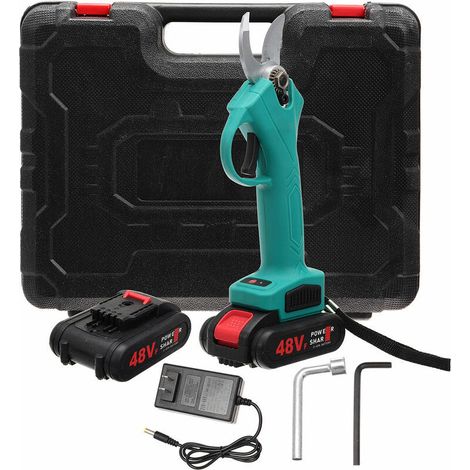 RHG Sécateur électrique 100-500W 30mm Ciseaux de branche sans fil VIOLEWORKS 98VF 9700mAh 2 batteries (1/5)
