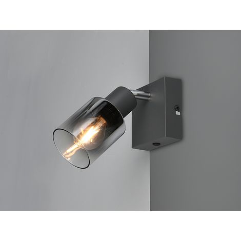 LED Wandstrahler mit Glasschirm Chrom bedampft, Breite 9cm (1/5)