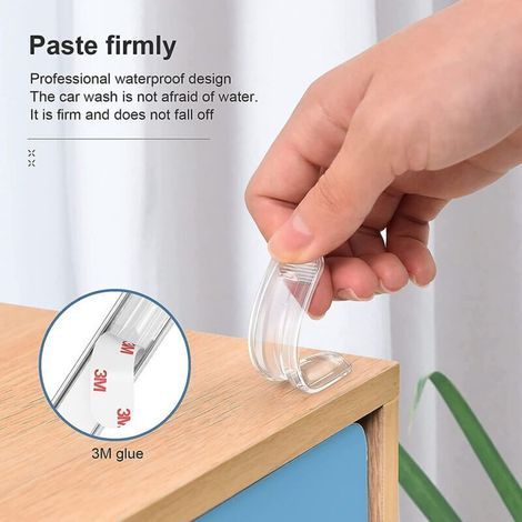 Amortisseurs en silicone transparent pour portes d’armoire, voitures, tiroirs, douches et abattants WC – Lot de 4 pièces (1/3)