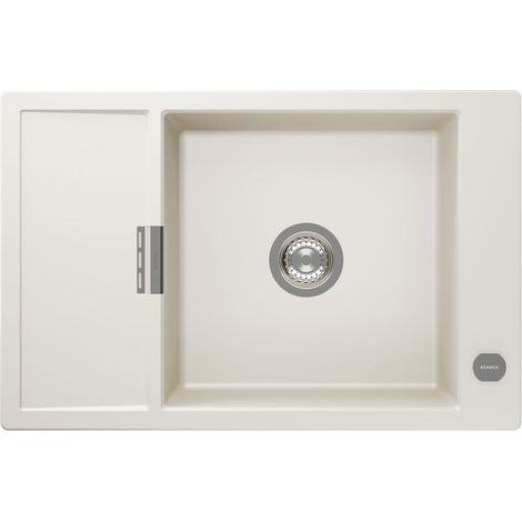 Schock Einbauspüle Cristadur Mono D-100 XS A mit Holzschneidbrett Magnolia Exzenterbedienung (1/2)