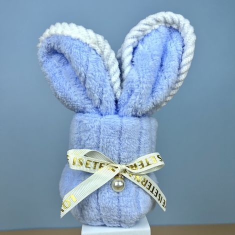 Serviettes à motifs de lapins — serviettes en polaire corail avec poches, idéales comme cadeaux pour les fêtes de naissance, les mariages, les anniversaires et les baptêmes (compatibles). (1/5)