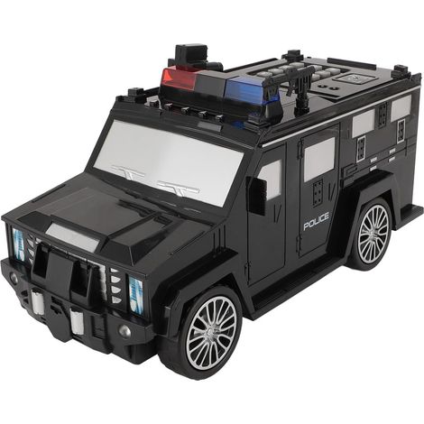 Hucha con forma de coche blindado, protegida con contraseña, diseño interactivo, para guardar monedas, regalo de cumpleaños (1/5)