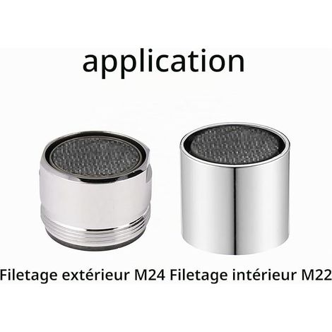 M18/M20/M22/M24/M28 x 4 Aérateur Robinet Filtres, Buse Aérateurs Avec Filtre en ABS Pour Robinetterie Dans la Cuisine et la Salle de Bain - Filetage Mâle (M20) (1/4)