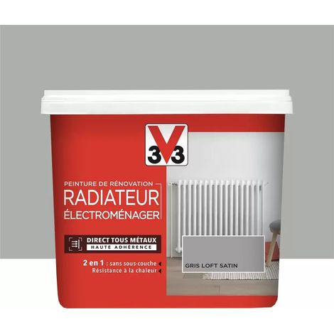 Peinture De Rénovation V33 Radiateur Électroménager Gris Loft 0,75 L (1/3)