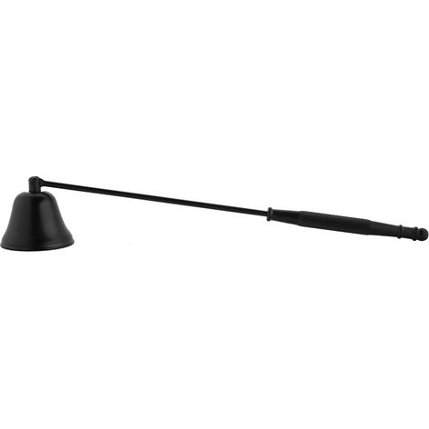1 Kerzenlöscher aus Edelstahl in Glockenform, manuelles Werkzeug zum Abschneiden und Löschen des Dochtes (schwarz) (1/5)