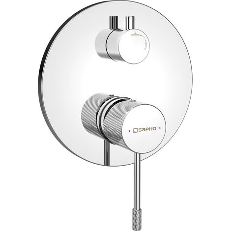 Sapho Solaris - Mitigeur encastré 2 sorties, avec corps d’encastrement, chrome WD042